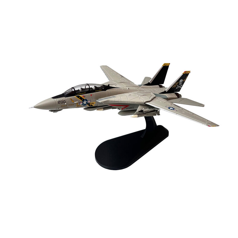 Avión de combate de la Marina de EE. UU. Grumman F14 F-14A Tomcat VF-84, juguete militar de Metal, modelo de avión fundido a presión para colección o regalo, 1/100