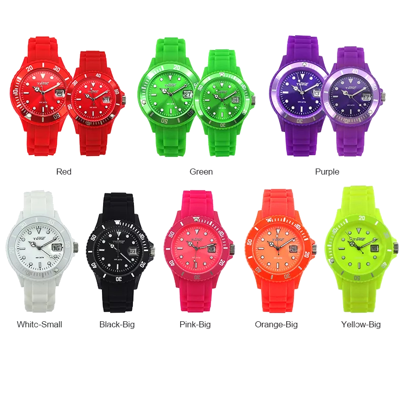 Reloj de cuarzo Floral Time FT001 para niños, reloj deportivo Harajuku, moderno, fluorescente, Universal
