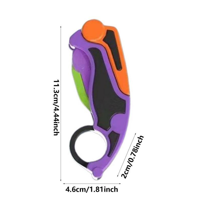Couteau Fidget Toy avec lame de griffe de papillon, technologie d'impression 3D, cadeau de bas, jouet de carotte, soulagement souligné