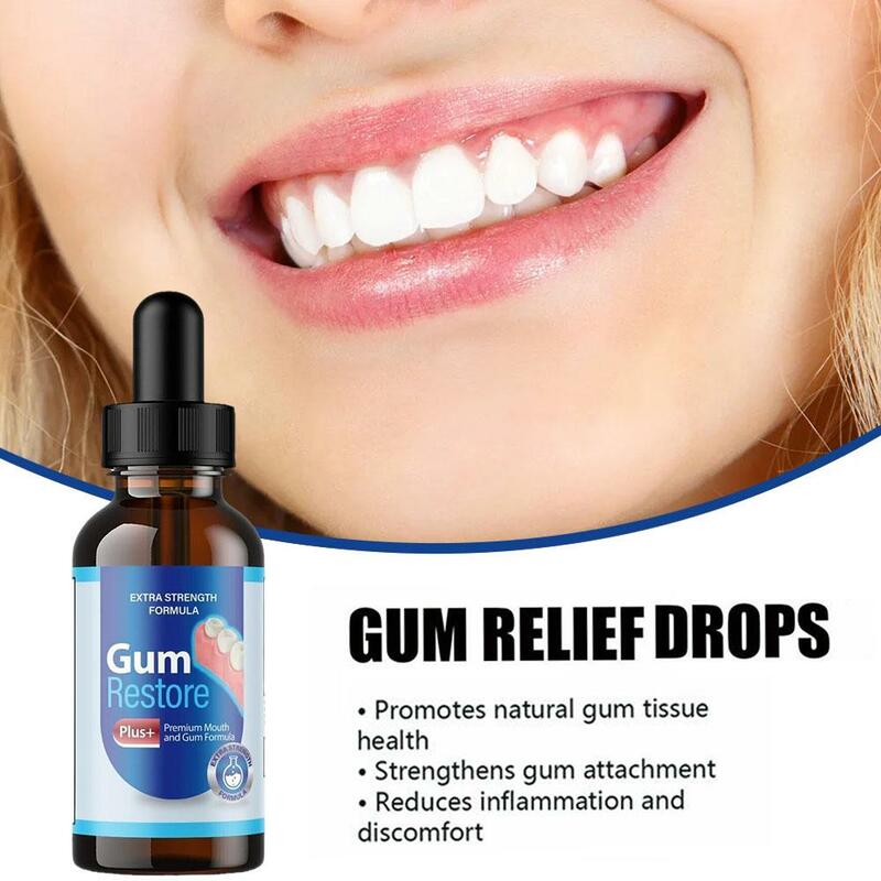 30ML Gum Repair ricrescita liquido per la cura delle gengive orali per la ricrescita delle gengive ripristina il sollievo gocce naturali per l'igiene orale allevia le gengive reedenti