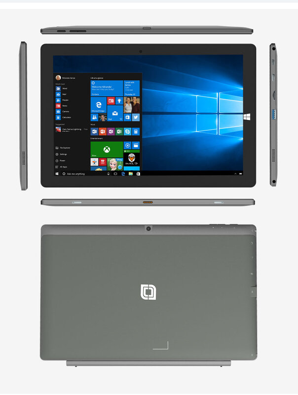 11,6 ZOLL 2 in1 Büro Tablet PC Extrem Dünne IPS Windows 11 Intel N3350 6GB RAM + 128GB ROM Unterstützung Typ-C HDMI Dual Kamera