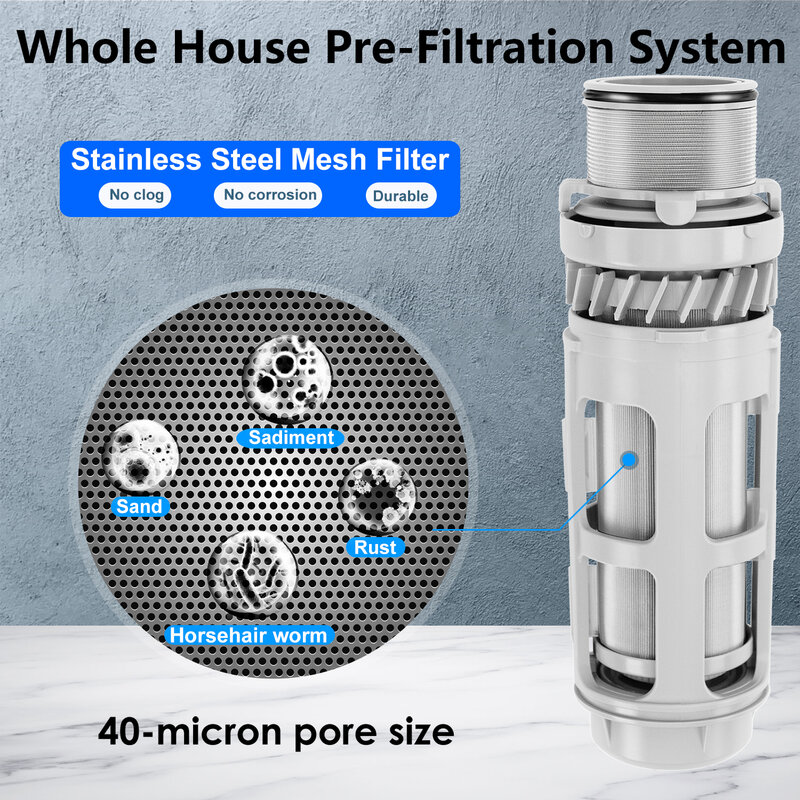ALTHY PRE-AUTO2-sistema purificador de agua para toda la casa, prefiltro de relavado y lavado automático, filtro de sedimento giratorio hacia abajo, Central
