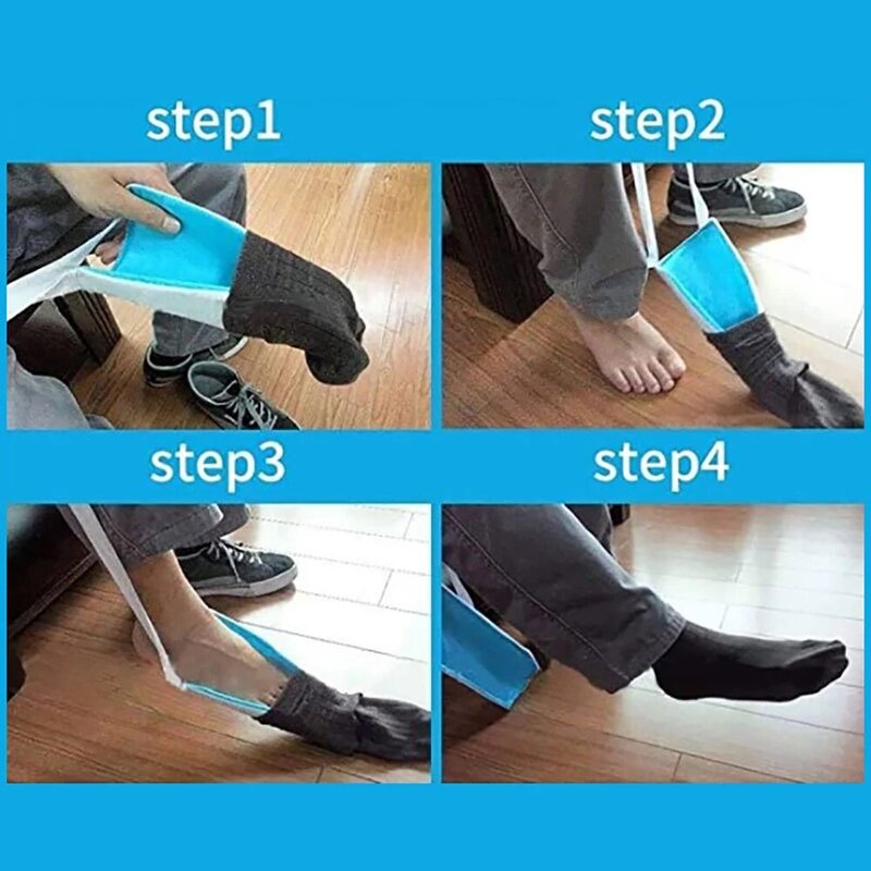 Kit d'aide à la chaussette flexible pour hommes et femmes, outil d'aide au curseur, dispositif d'aide à la chaussette, extracteur de chaussette, 1 pièce