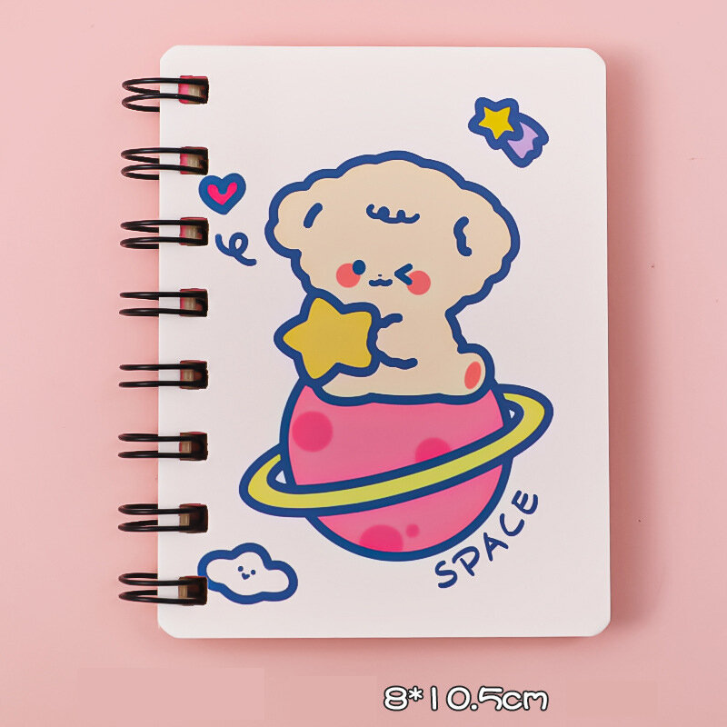 80 pagine A7 Cartoon Anime Coil Notebook Pocket Small Notepad Kawaii Mini Memo Pad Office School Supply Kids writing Diary Journal