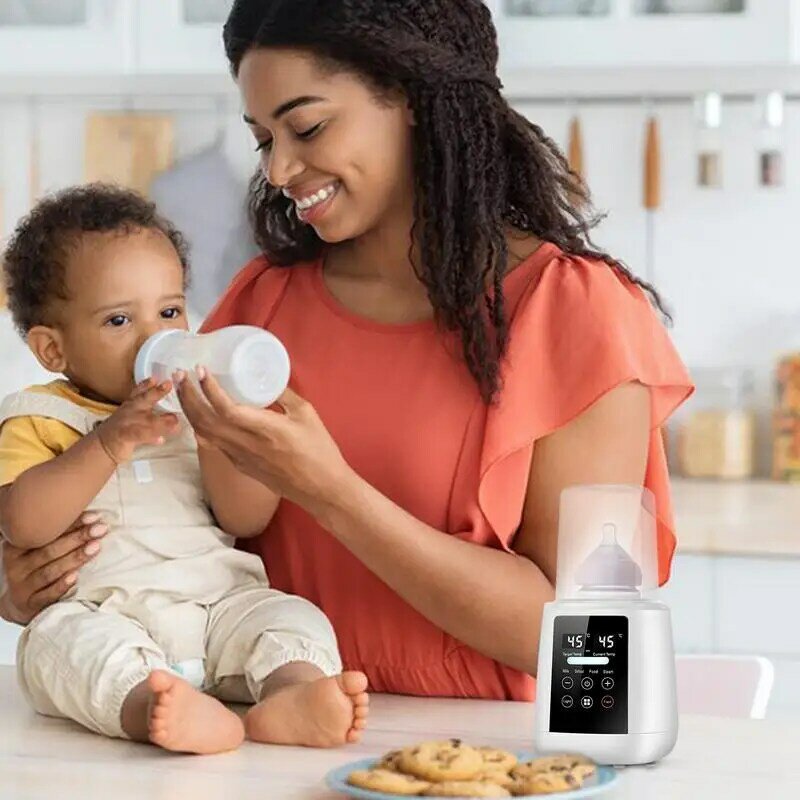 Baby Bottle Warmer 6 In 1 Automatic Baby Milk Warmer Baby Food Heater Safe & Fast Feeding Bottle Warmer For Breastmilk & Formula