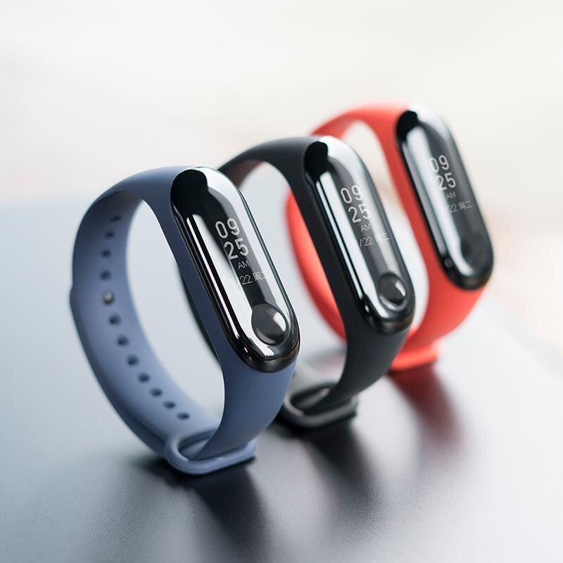 สายนาฬิกาข้อมือแนวสปอร์ตสำหรับ Xiaomi Mi band 7สายรัดข้อมือ miband 5 6 NFC อะไหล่สายนาฬิกาซิลิโคนสำหรับ pulsera Mi band 8 7 6 3 4 5