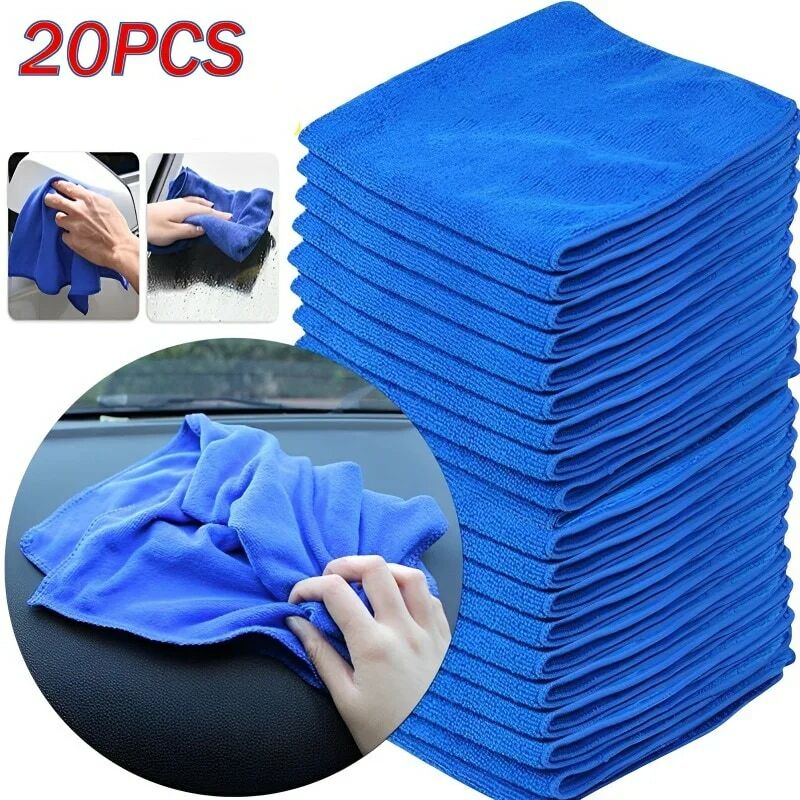 1-20Pcs Microfiber Towels Car Wash Drying Cloth Towel Household Cleaning Cloths Auto Detailing Polishing Cloth Home Clean Tools