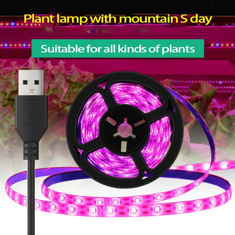 5V 5 Meter Plant Grow Lamp Led Full Spectrum Growth Light Bulbs Seedling Flower Phyto Lamp For Indoor Hydroponic Plants