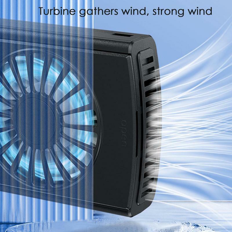 Personal Clip Fan Belt Clip On Fan Wearable Body Fan 4000mAh 3 Speeds Adjustable USB Rechargeable Hands-Free Office Cooling In