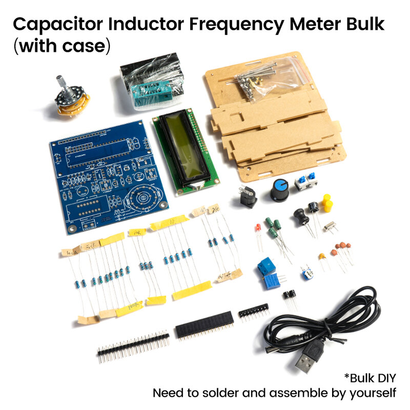 DC5V Transistor Tester Resistance Capacitance Meter Tester Digital Frequency Meter Multi-function Measurement Electronic DIY Kit