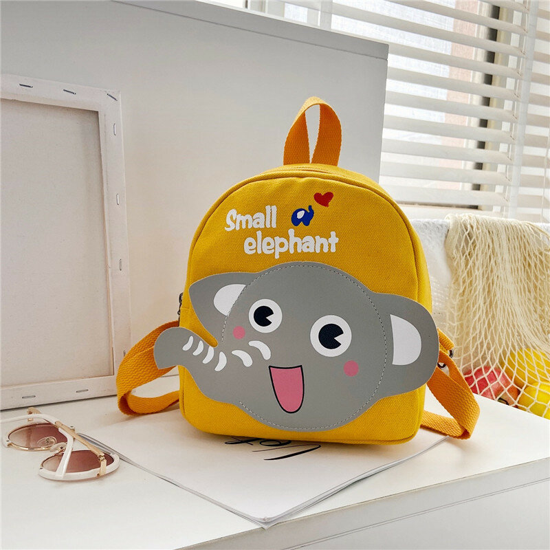 Children's Canvas Printed Handheld Backpack Korean Edition Fashionable Boys And Girls Outdoor Travel High Quality Mini Book Bag