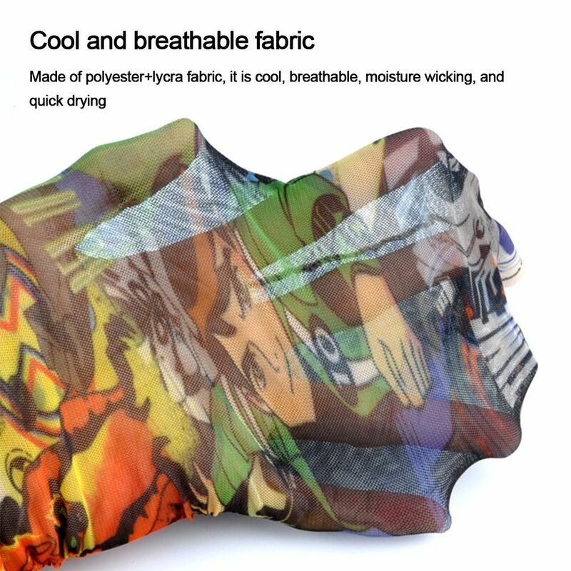 Manchons de bras de fleur de basket-ball de protection UV de refroidissement, chauffe-course d'été, couverture de bras de tatouage, protection solaire