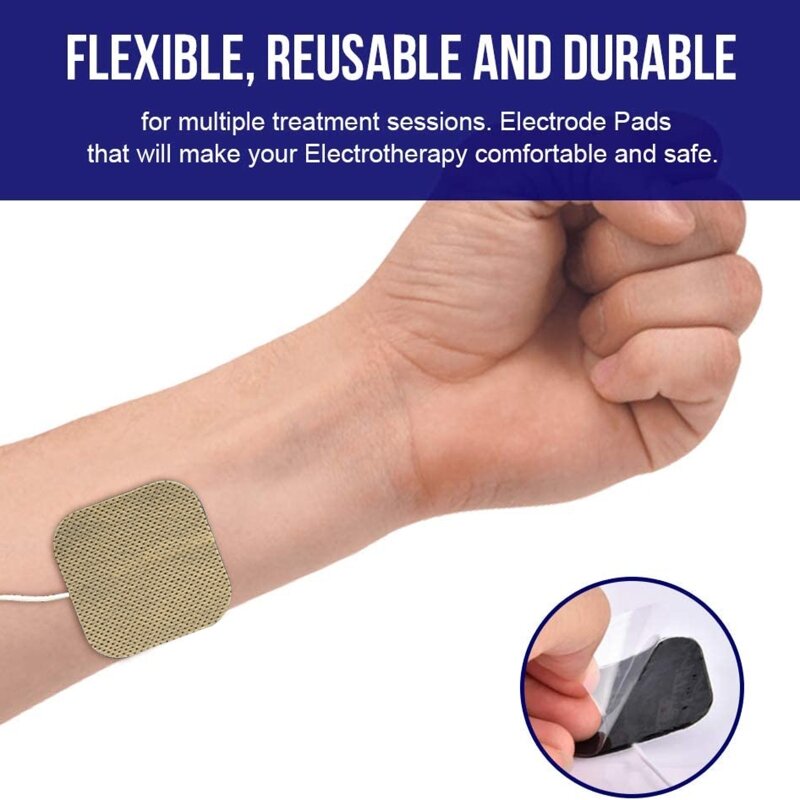 Almohadillas electrodos Estimulador muscular autoadhesivas, 10 unidades, 5x5cm/1,97x1,97'', envío directo