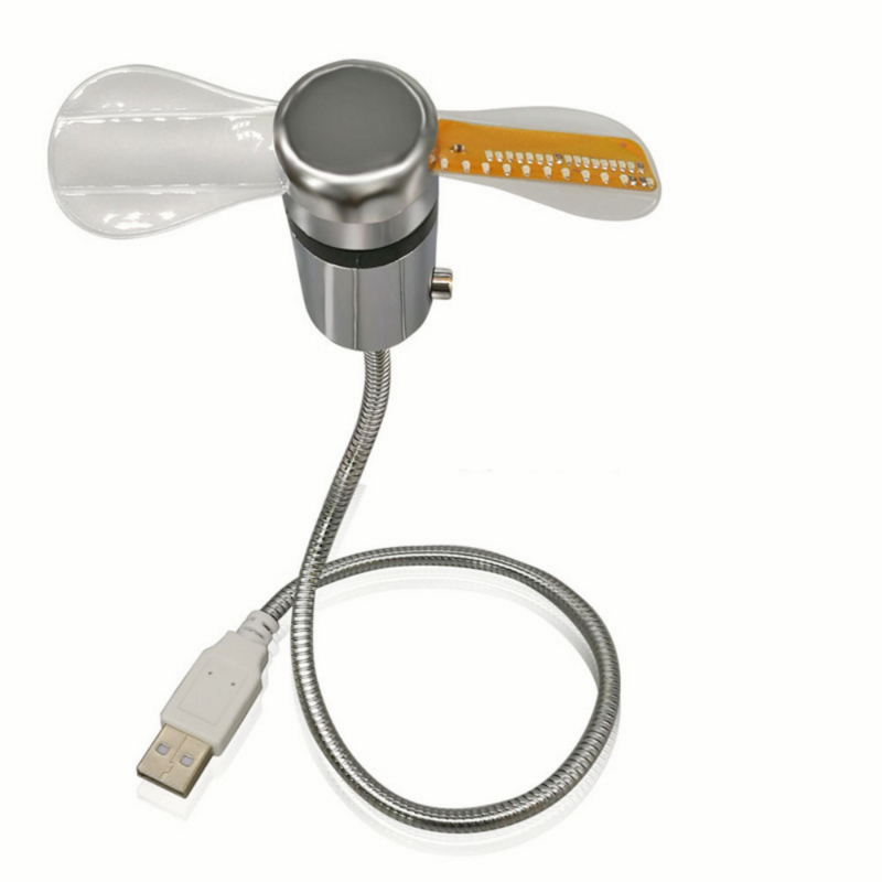 USB Pequena Luz Mini Noite com Fãs Tempo e Temperatura Display para Laptop Power Bank Notebook Computador PC Dropship