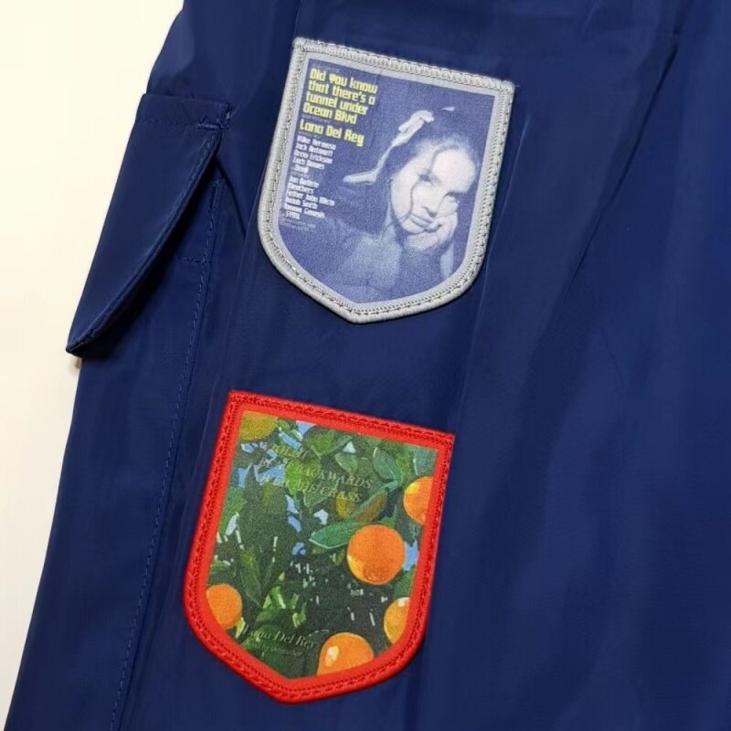 Новинка 2024, памятная гоночная куртка Ланы Дель Рей, темно-синяя мужская женская куртка, нашивка с вышивкой, футболка Ланы Рей, одежда