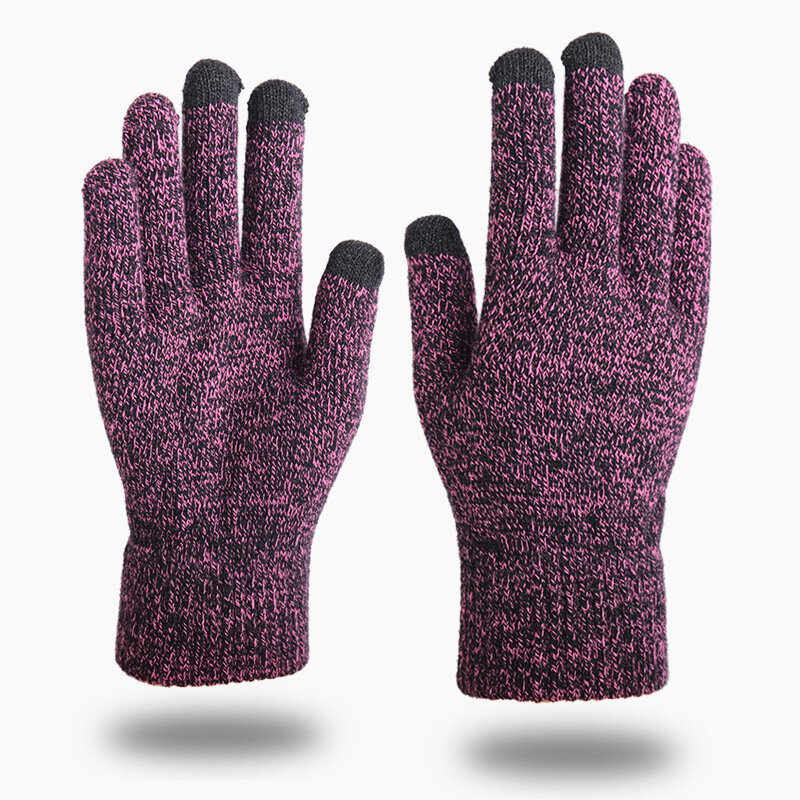 Nieuwe Winter Mannen Gebreide Handschoenen Touchscreen Hoge Kwaliteit Mannelijke Mitten Dikker Warme Wollen Kasjmier Effen Vrouwen Business Handschoenen Herfst