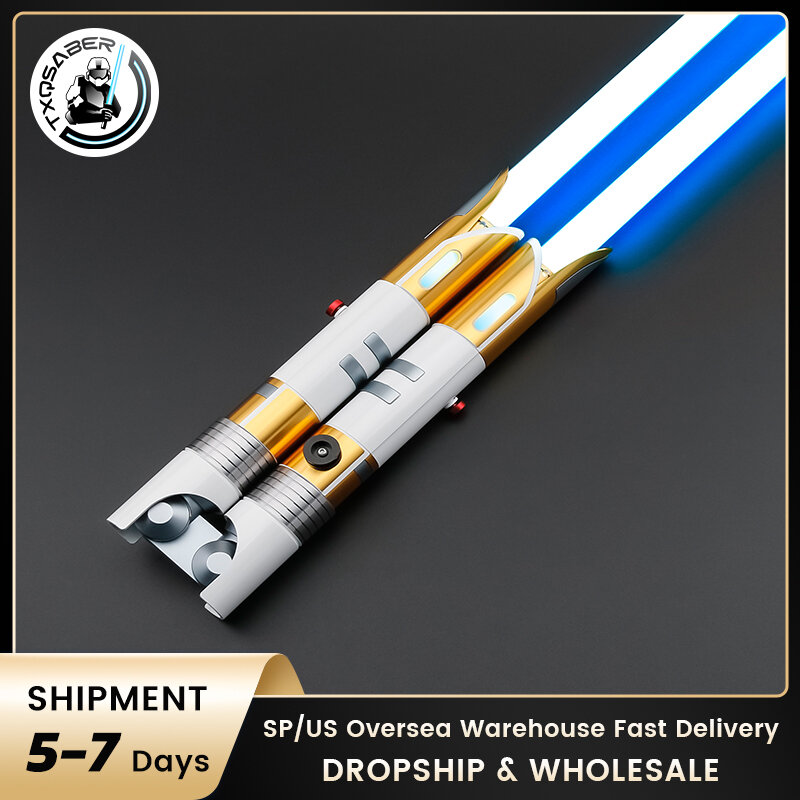 TXQSABER Lightsaber Neo Pixel Temple Guard Heavy Dueling Light Sword Smooth Swing SNV4 Proffie Metal Handle Cosplay Toys
