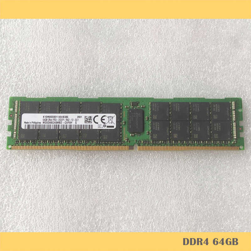 1ชิ้นสำหรับหน่วยความจำเซิร์ฟเวอร์ Samsung 64G 2RX4 DDR4 PC4-2933Y REG ก่อนการจัดส่งทดสอบอย่างสมบูรณ์แบบ