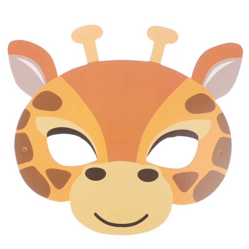 12 szt. Maska Materiały na przyjęcie urodzinowe Papierowe maski zwierząt Cartoon Kids Party