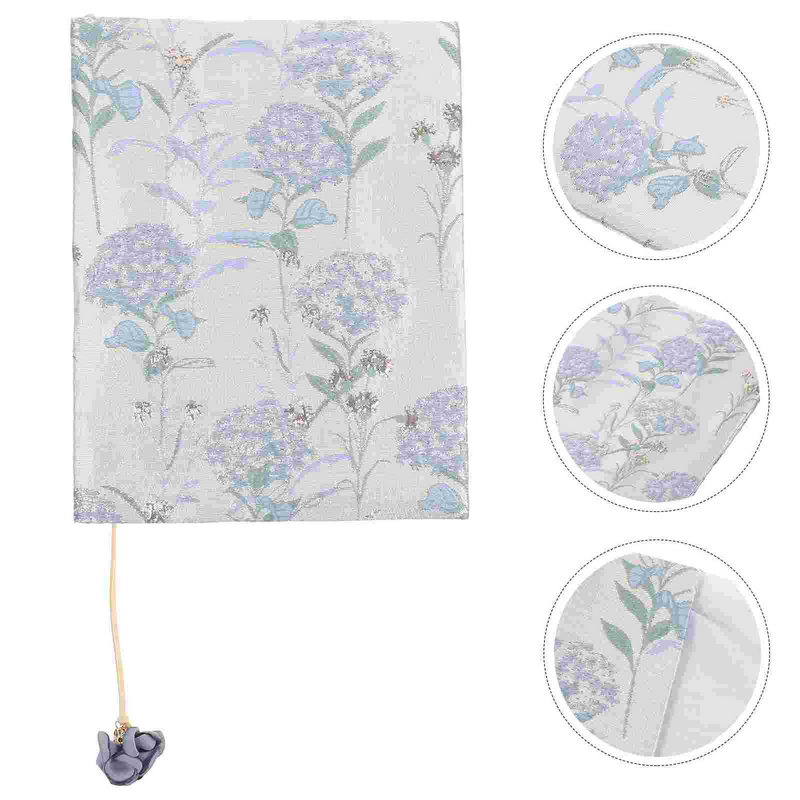 Scrapbooksing Sleeve Protector Covers Washable Decorative Books Floral Fabric Cloth Zipper Travel Sleeves