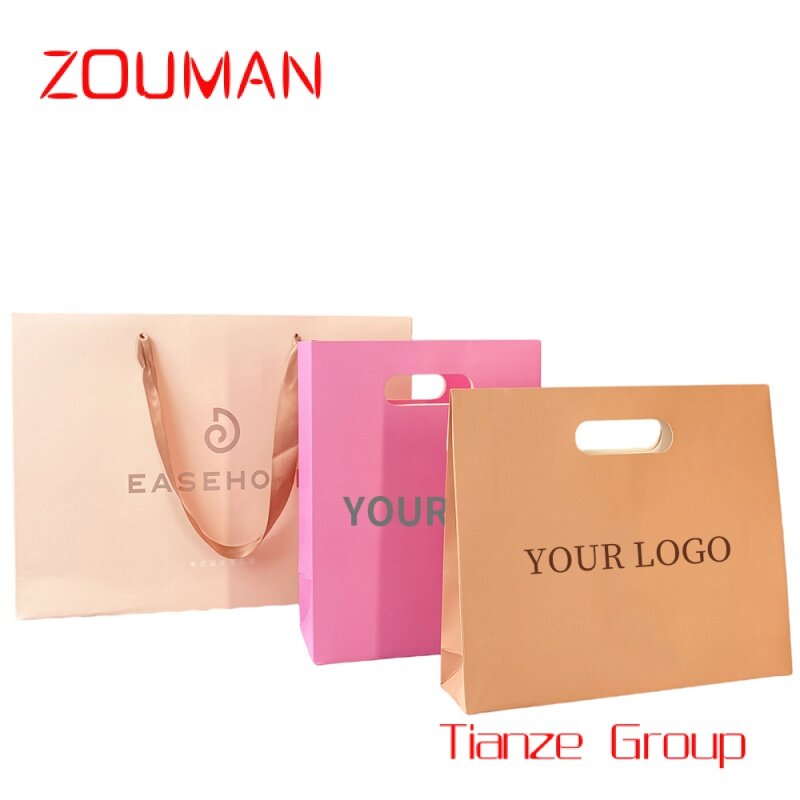 Custom , China White Luxury Printed Gift Paper Bag  Custom Die Cut Design Retail Shopping Paper Bags With Your Own Logo