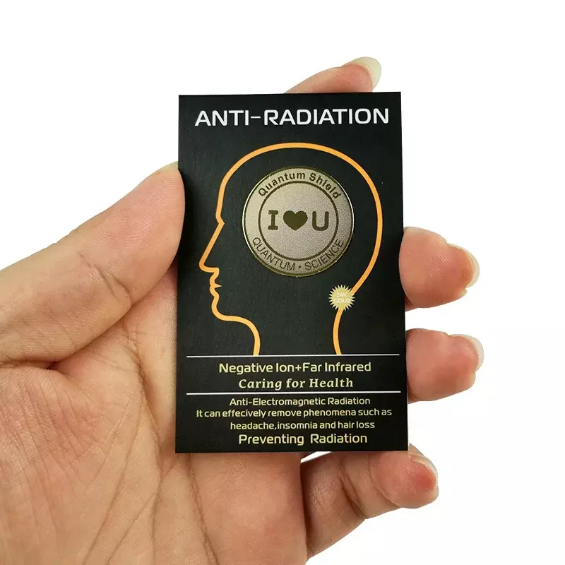 Pegatina de protección EMF para teléfono móvil, pegatina anti radiación con logotipo personalizado, tamaño quantum energy