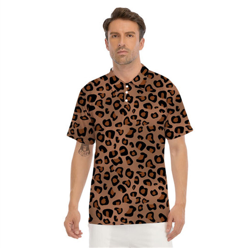 Camiseta de lapela diária casual impressão 3D divertida masculina, mangas curtas, camisetas soltas, shorts, roupas de verão