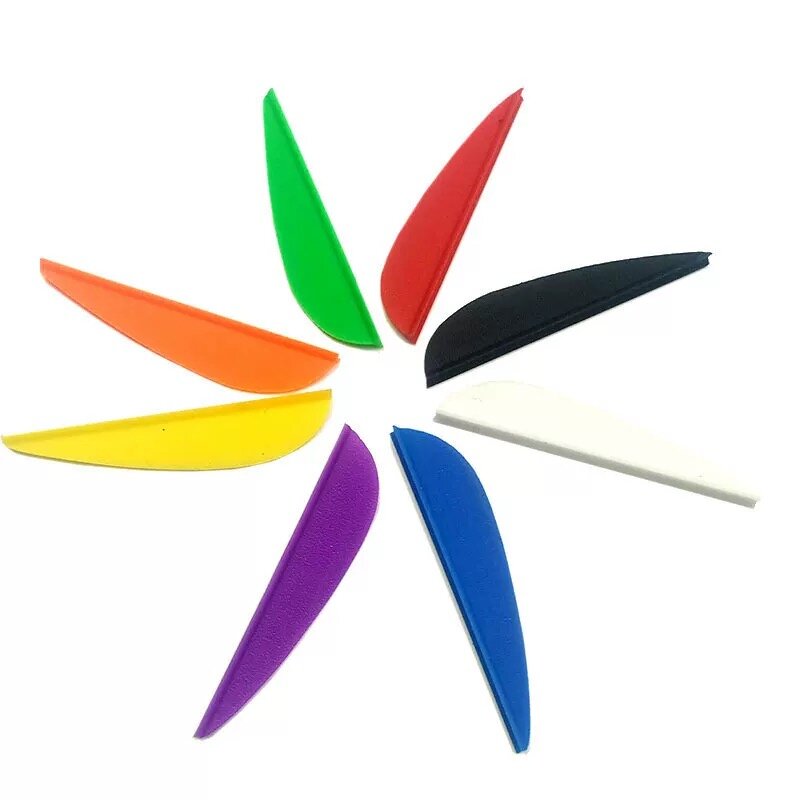 50pcs/lot Rubber Arrow Vanes 2 / 2.5 / 3 / 4 / 5 inches Plastic Fletch Vanes Archery Feathers for arrow Archery DIY