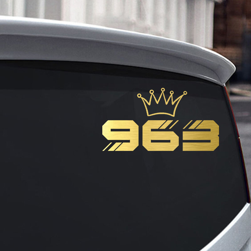 V1781 # stiker vinil tahan air mobil, stiker mobil untuk Wang Map 963, dekorasi otomatis pada jendela belakang Bumper bodi mobil