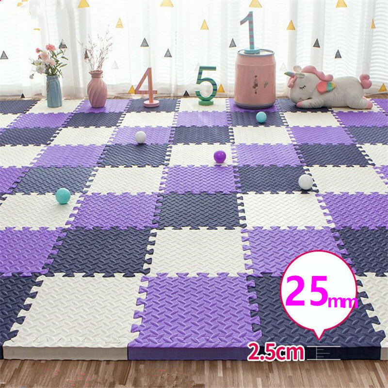 Activities Mat for Baby Thick 2.5cm Tatames Baby Play Mat 8PCS Game Mats Tatame Puzzle Mat Crawling Mat Noise Mat Baby Floor Mat