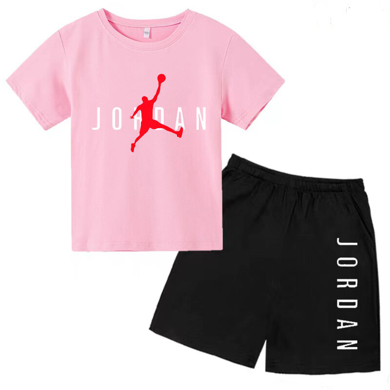 Детская летняя футболка, верх для мальчиков и девочек + шорты, Симпатичные повседневные Модные очаровательные солнечные спортивные аксессуары для девочек, подарок
