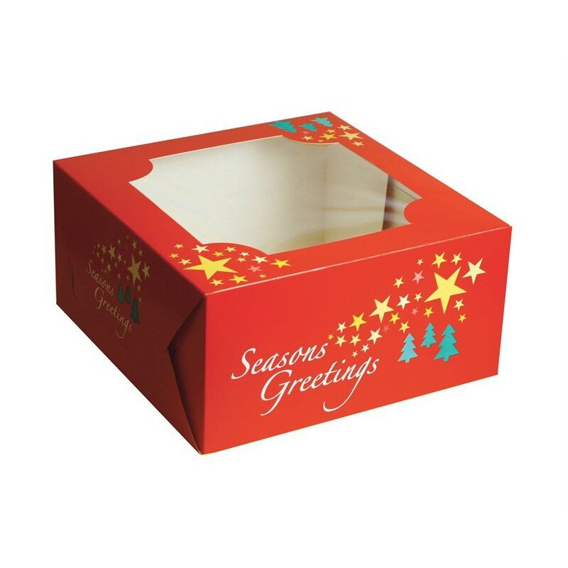Boîte d'emballage de gâteau Chi Chamonix avec fenêtre, produit personnalisé, emballage de gâteau, emballage d'aliments et de boissons, papier kraft