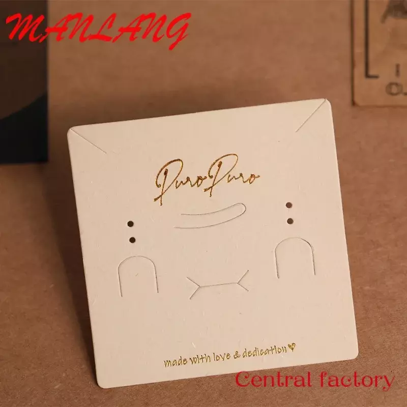 Caja de joyería de papel de lujo gruesa con textura de negocios personalizada, Insertar tarjeta postal de agradecimiento