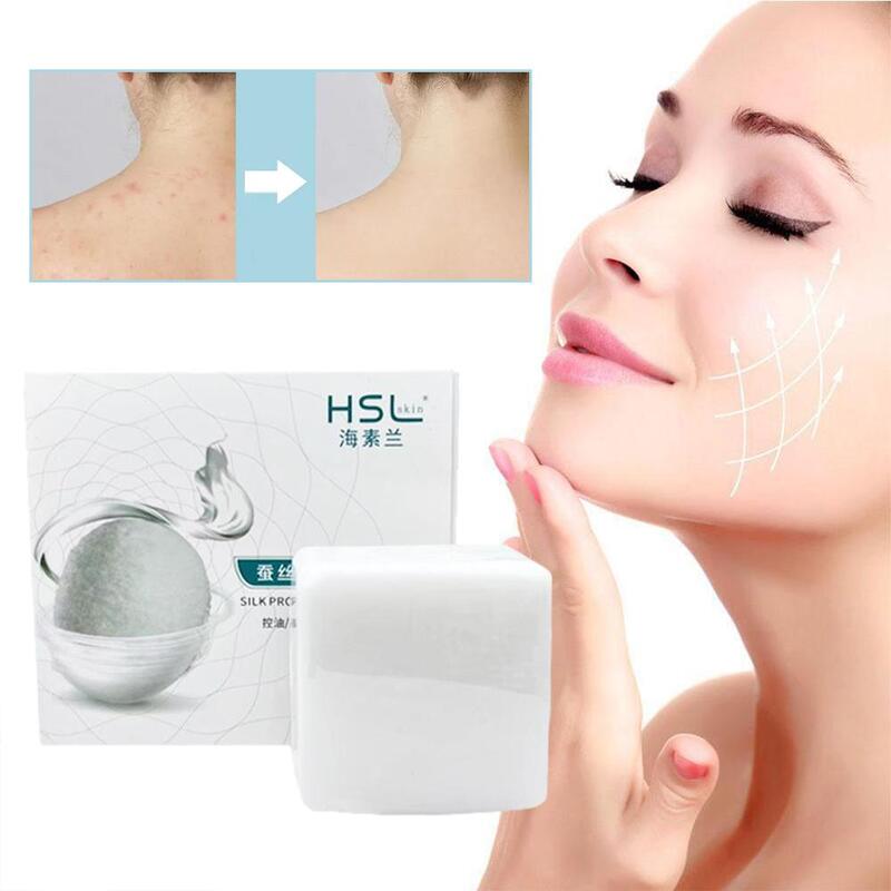 Goat Milk Soap Silk Protein Mask Soap Remove Blackhead Care Oil Body Deep Skin Mites Acne Whitening Moisturizer Control Cle V9M4