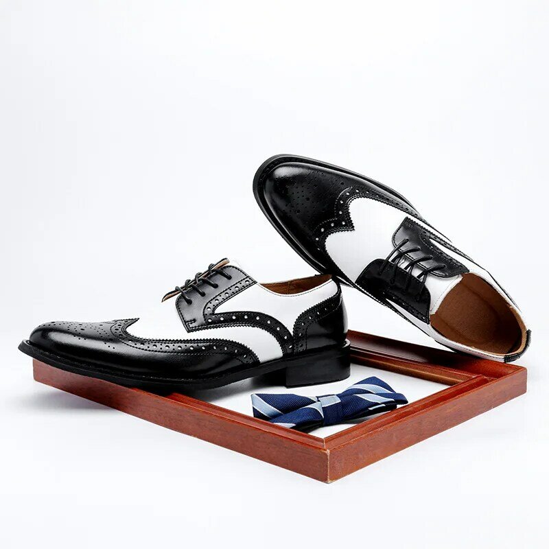 Chaussures Brogues en Cuir PU pour Homme, Confortables, de Qualité, Faites à la Main, pour Mariage, Taille 47, Nouvelle Collection Automne