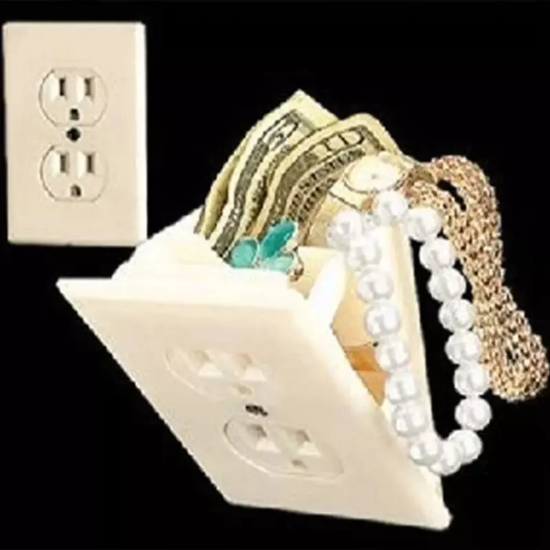 Private Money Box Hidden Wall Safes Security Electrical Outlet Keys Vault Secret Hide Valuables