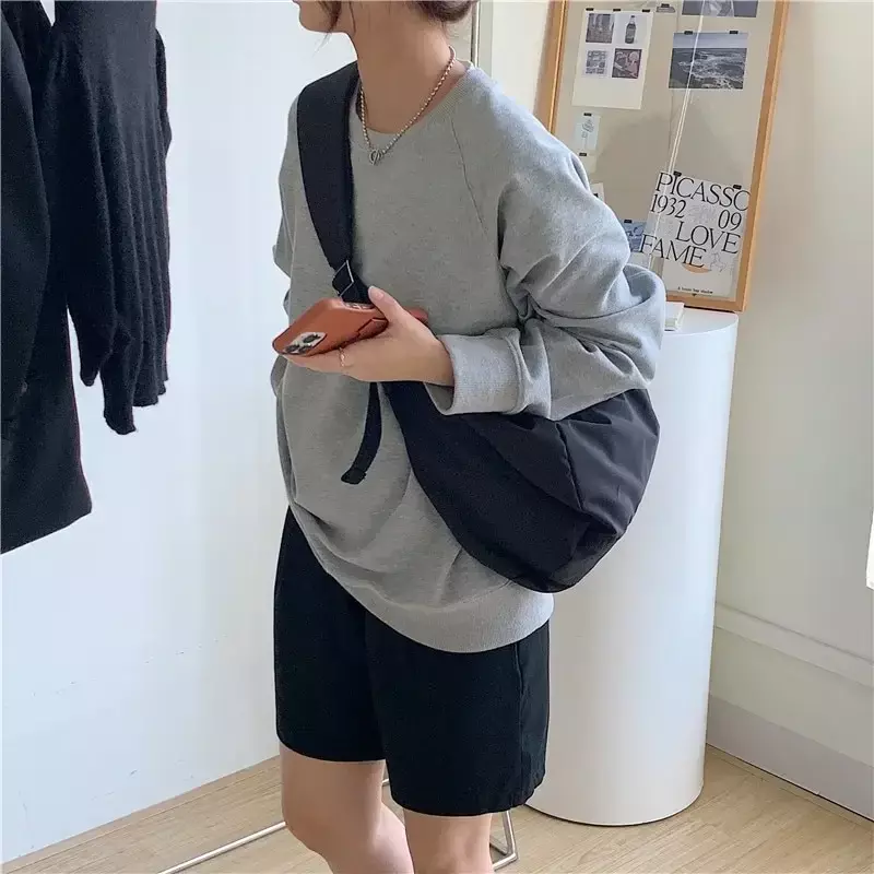 Nowe mody lato o dużej pojemności na co dzień nylonowa damska torba na ramię koreański styl torba Hobos młodzieżowa torba na ramię typu crossbody 2024