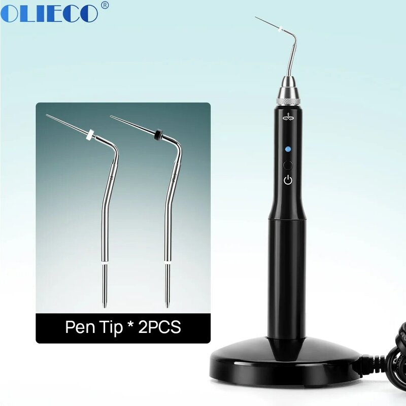 Dental Cordless Wireless Gutta Percha Obturation System Endo Heated Pen + 2 Tips