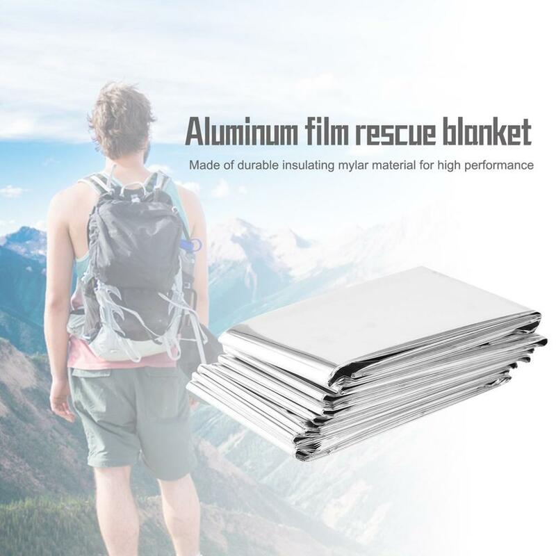 Waterproof Disposable Outdoor Military Survival Emergency Rescue Space Foil Thermal Blanket First Aid Sliver Curtain