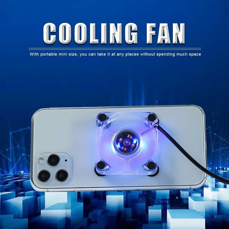 Mini Mobile Phone Cooling Fan Silicone Suction Cup USB Charging Cooling Artifact Portable Cell Small And Light Phone Heater