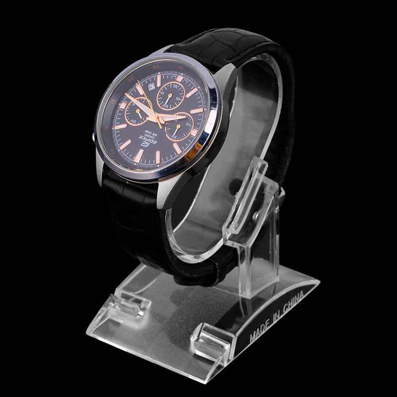 C-Shaped Transparente Relógio Stens, ABS Relógio De Luxo Pulseira, Bangle Display Stand, Titular De Jóias De Plástico, 1Pc