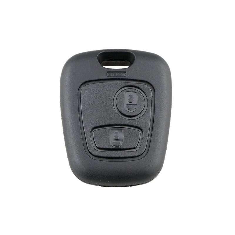 Casing Kunci Kulit Fob Pengganti 2 Tombol Remote Kosong Casing Kunci Mobil untuk Peugeot 206 307 107 207 407 Casing Kunci Otomatis