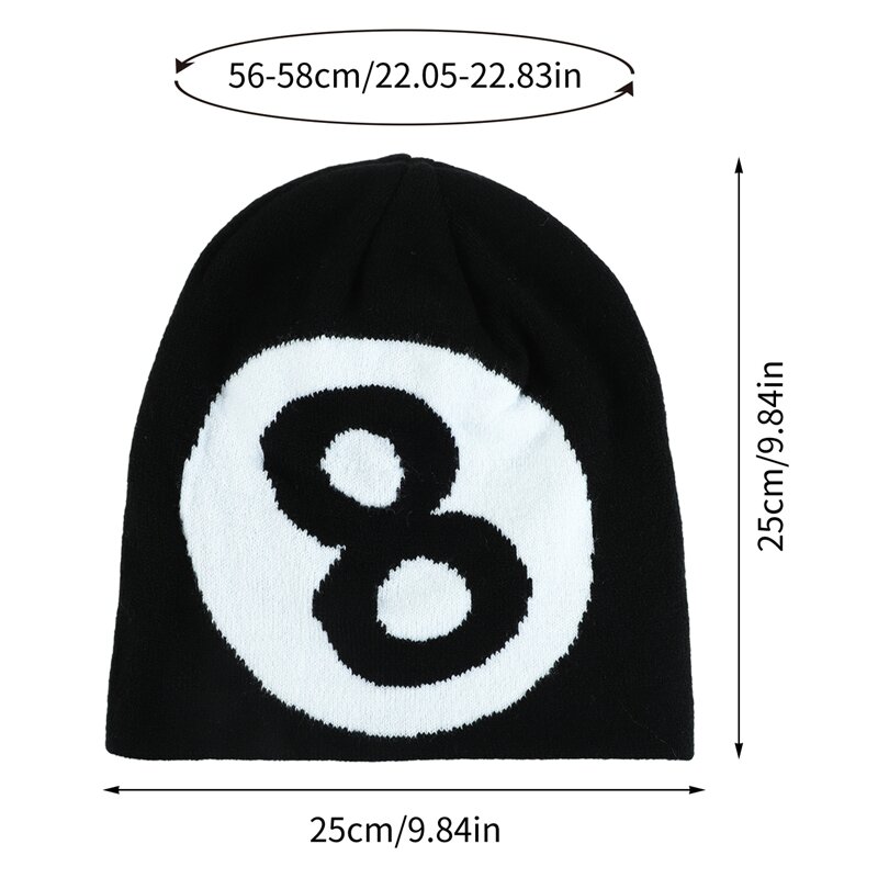 Jacquard Print Knitting Cap para homens e mulheres, gorro, chapéus quentes de inverno, acessórios unisex, moda fria, gorros Y2k