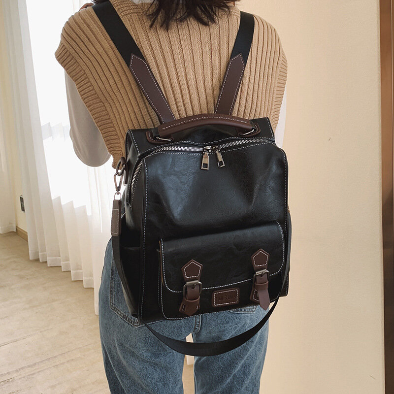 Высококачественный Женский рюкзак, модная школьная сумка для девочек, рюкзаки из искусственной кожи с крокодиловым узором, многофункциона...