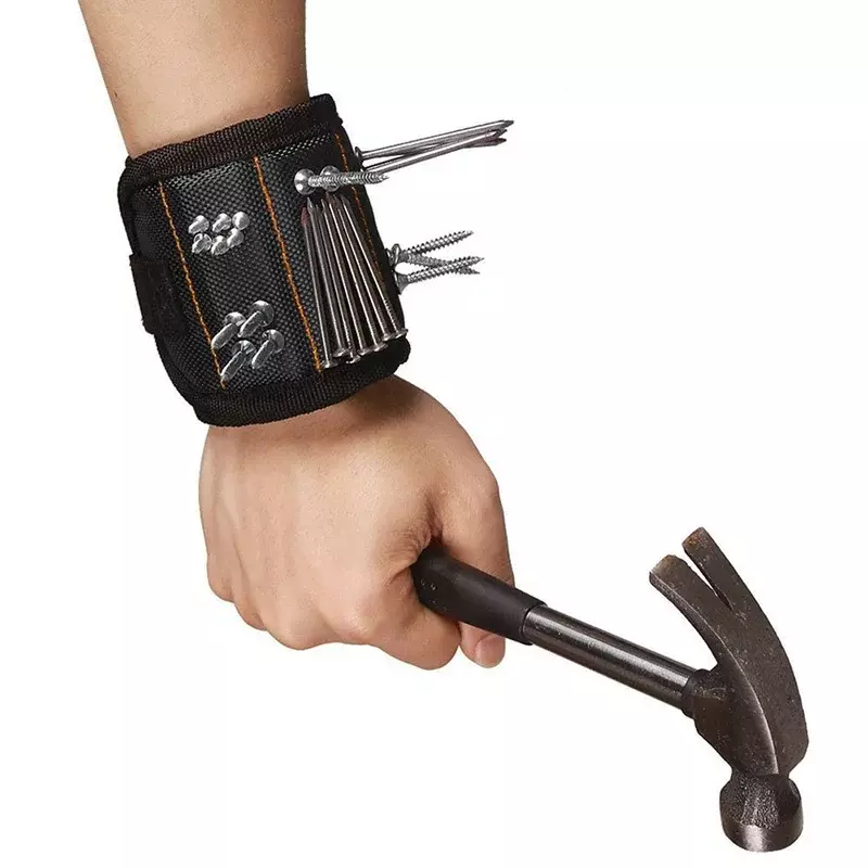 Pulsera magnética para sujetar tornillos, clavos, brocas de perforación, soporte para herramientas de muñeca, cinturones con imanes fuertes, Gadgets geniales para hombres y mujeres