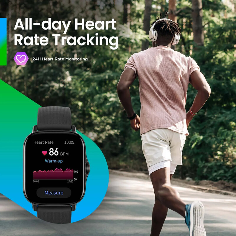 ساعة Amazfit-GTS 2 الذكية ، شاملة ، تتبع الصحة واللياقة البدنية ، Alexa مدمج ، أندرويد ، هاتف iOS ، الإصدار الجديد