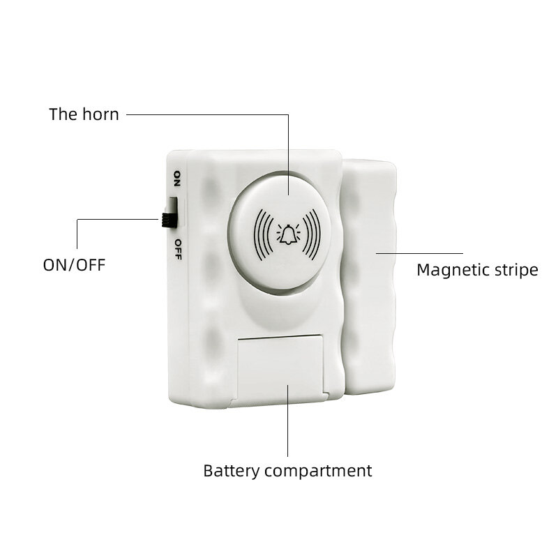 Alarm nirkabel sistem keamanan 90dB sirene MC06 Kit sensor masuk pintu/jendela perlindungan rumah magnetik pembukaan independen