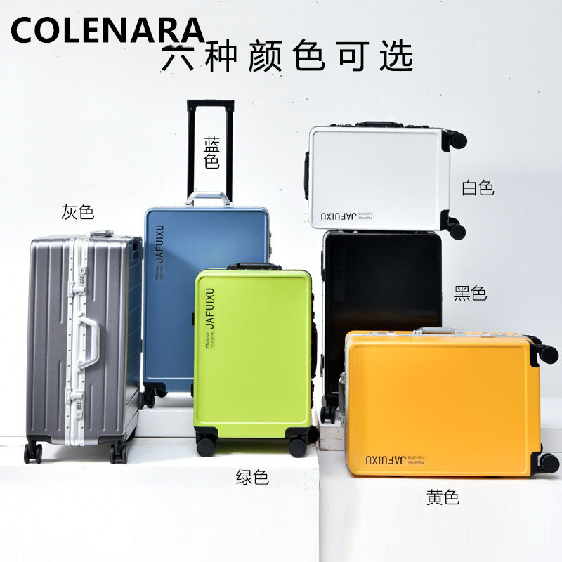 COLENARA 20 "24" 26 pollici ABS + PC valigia da uomo Business Boarding Box Trolley da donna con telaio in alluminio con bagaglio a rotelle