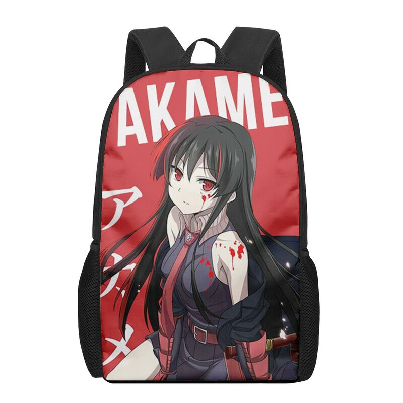 Anime Akame Ga Ki Sacs d'école pour enfants, sac de livre imprimé en 3D, sac à dos pour garçons adolescents, sac à dos de maternelle pour enfants, 16 pouces