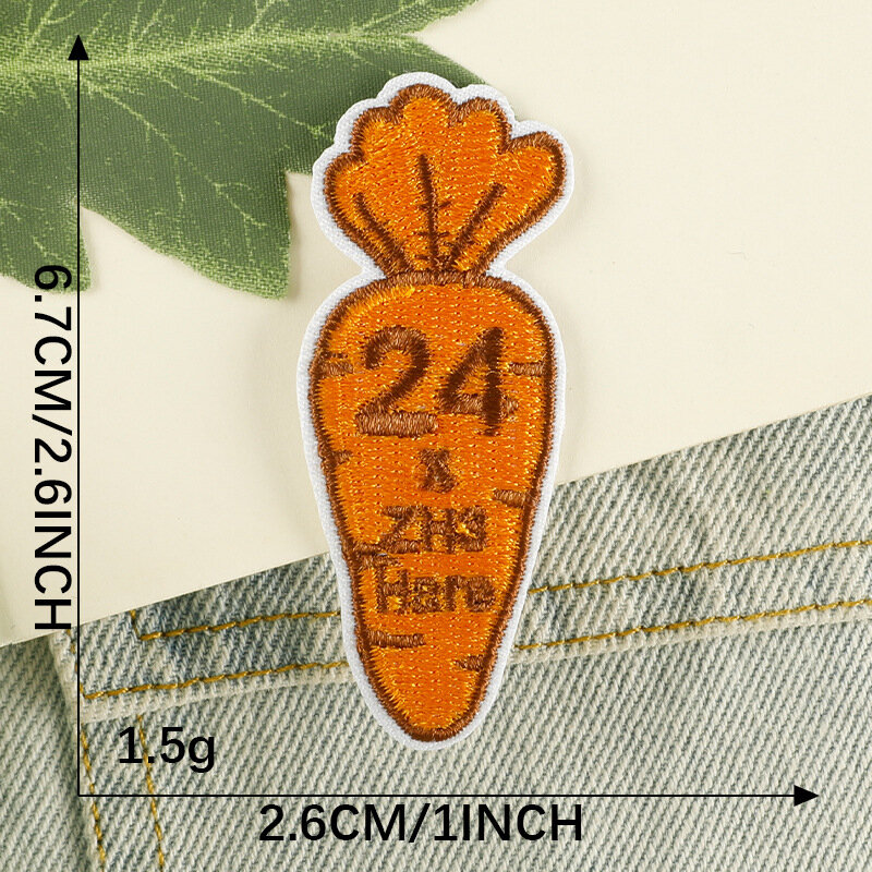 Sayuran bordir Patch DIY stiker kain buah lencana termoadhesif besi pada Patch aksesoris untuk tas jaket Denim